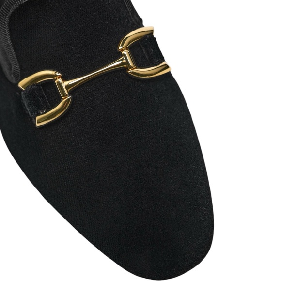 Zara Embellished Velvet Loafers - Picture 4 of 10